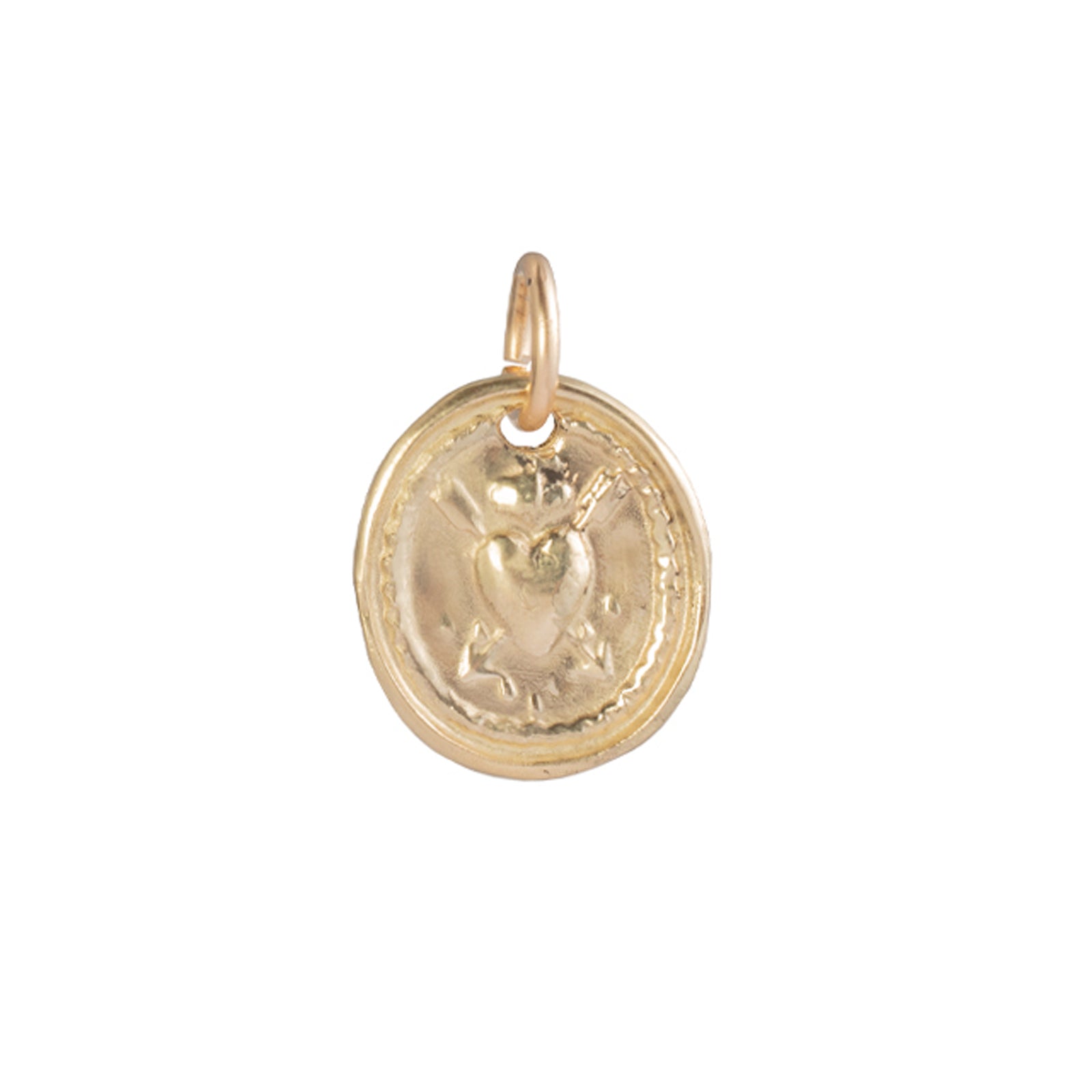 James Colarusso Hearts & Arrows Pendant - Yellow Gold - Charms & Pendants - Broken English Jewelry