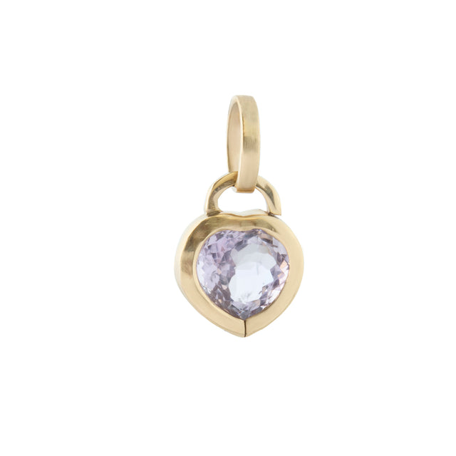 Rose De France Quartz Gold Heart Locket