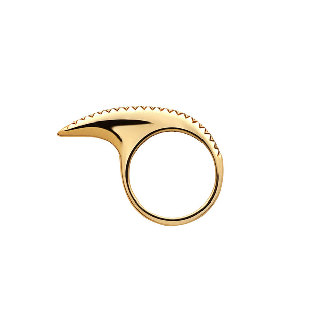 Diamond S Slice Pave Ridge Ring