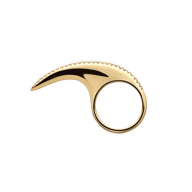 Diamond M Slice Pave Ridge Ring