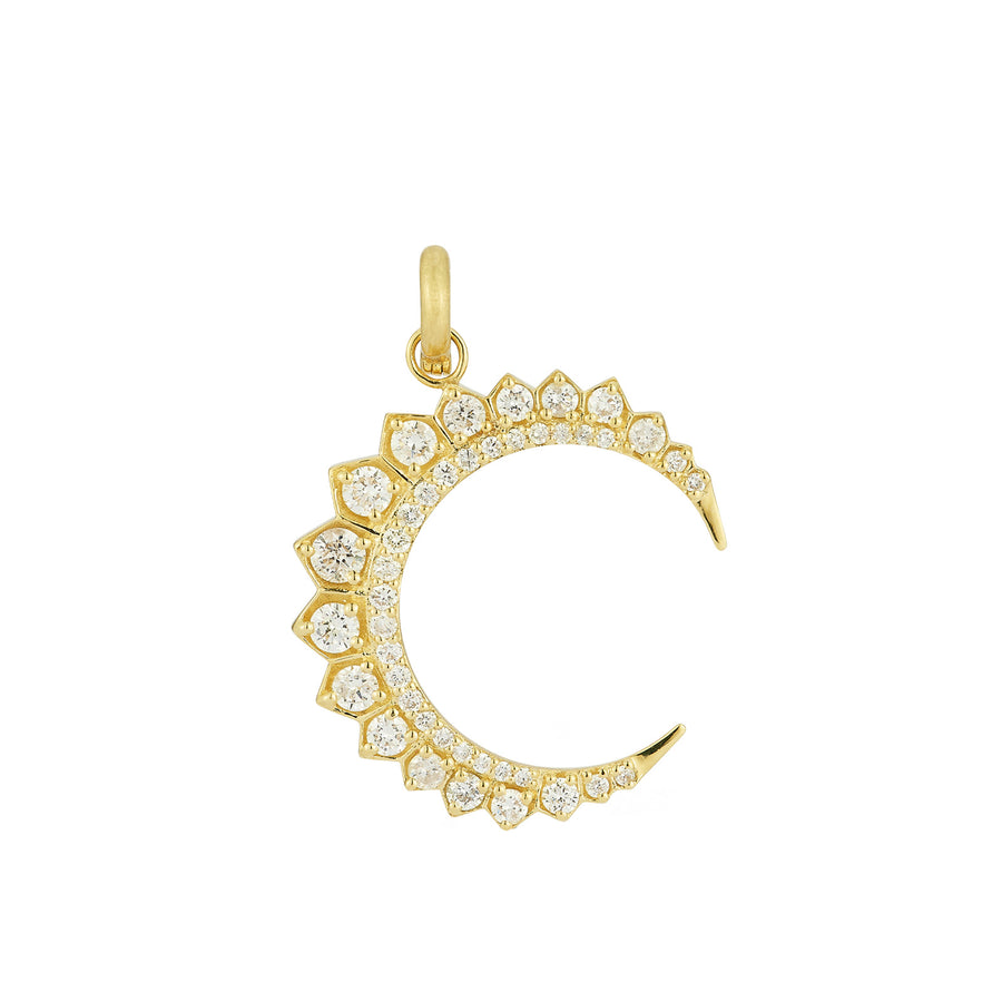 Storrow Estelle Crescent Moon Charm - Diamond - Charms & Pendants - Broken English Jewelry