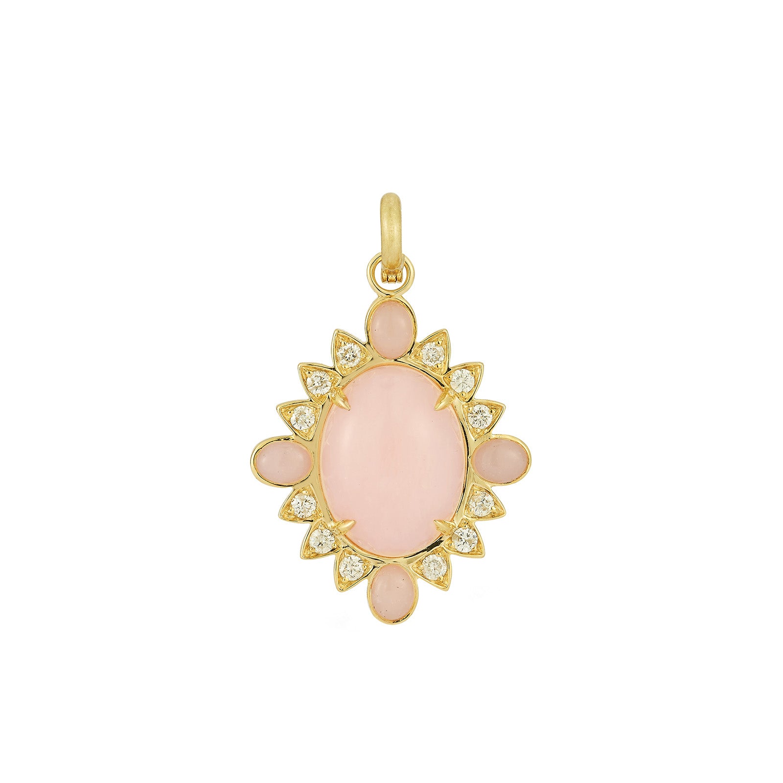 Storrow Nora Charm - Pink Opal and Diamond - Charms & Pendants - Broken English Jewelry
