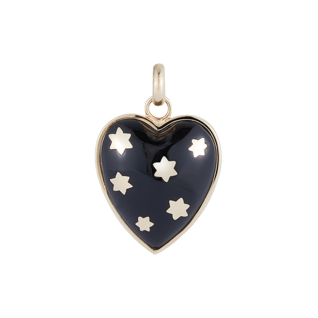 Black Onyx Anna Heart Charm