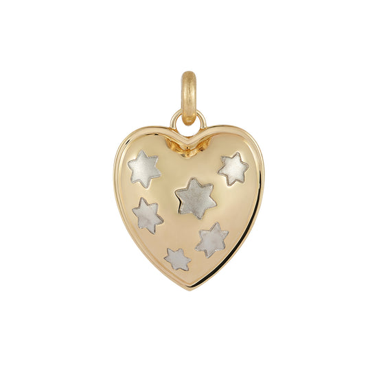 Yellow & White Gold Anna Heart Charm - Main Img