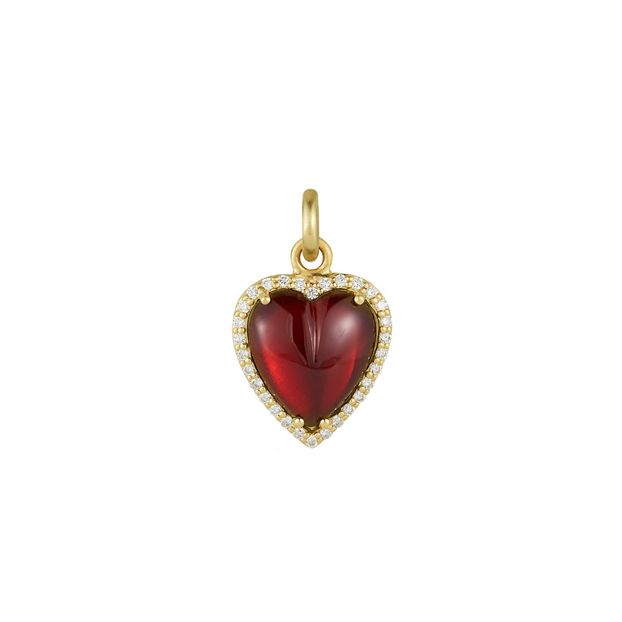Storrow Alana Heart Charm - Garnet and Diamond - Charms & Pendants - Broken English Jewelry