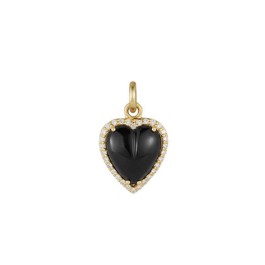 Storrow Alana Heart Charm - Onyx and Diamond - Charms & Pendants - Broken English Jewelry