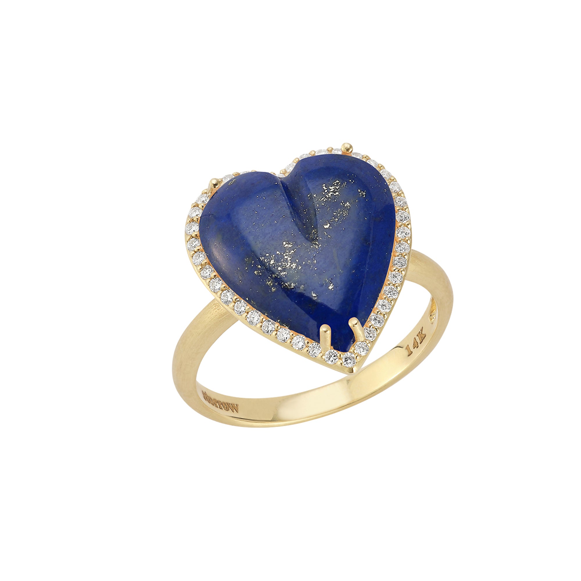 Lapis & Diamond Alana Heart Ring