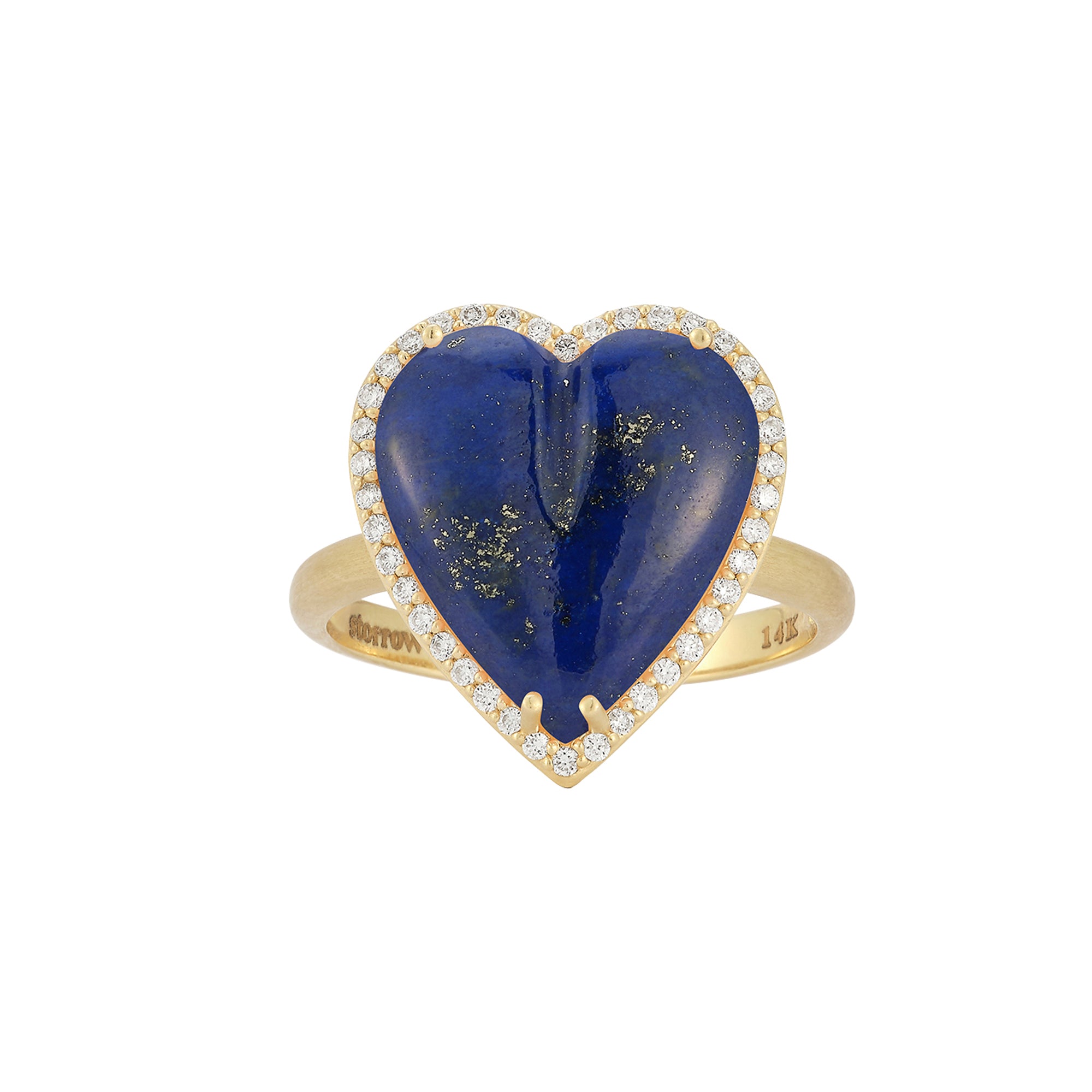 Lapis & Diamond Alana Heart Ring