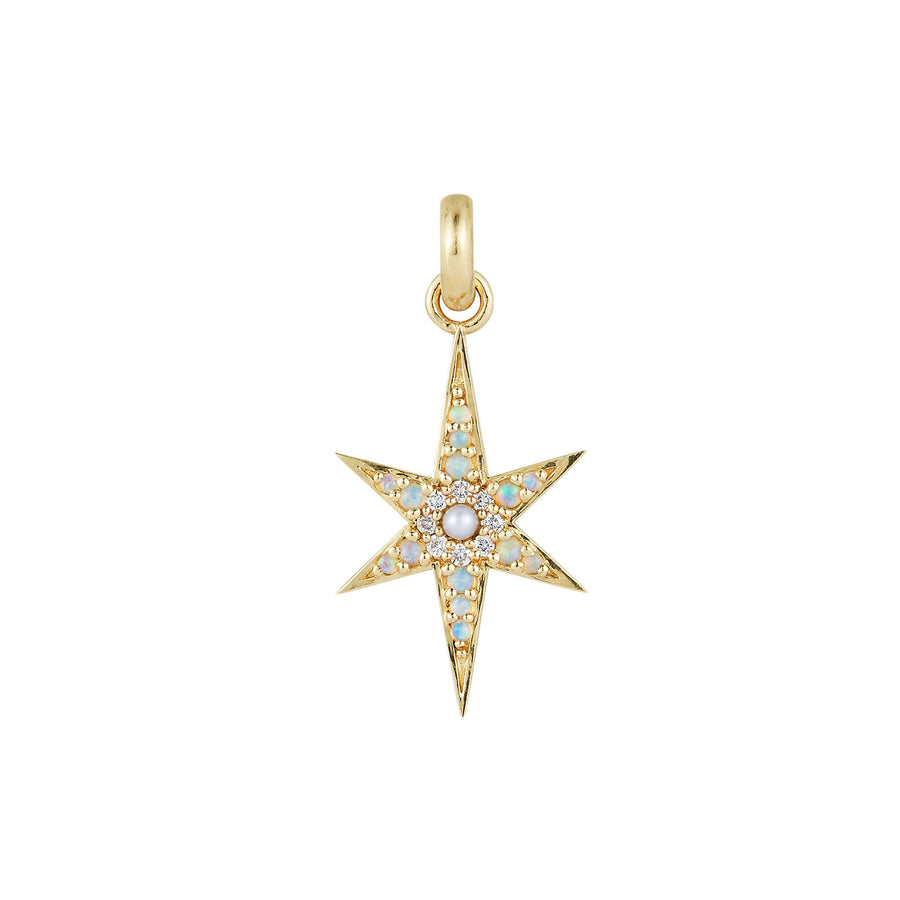 Storrow Stella Star Charm - Opal and Diamond - Charms & Pendants - Broken English Jewelry