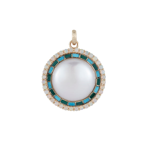 Opal Josephine Circle Charm - Main Img