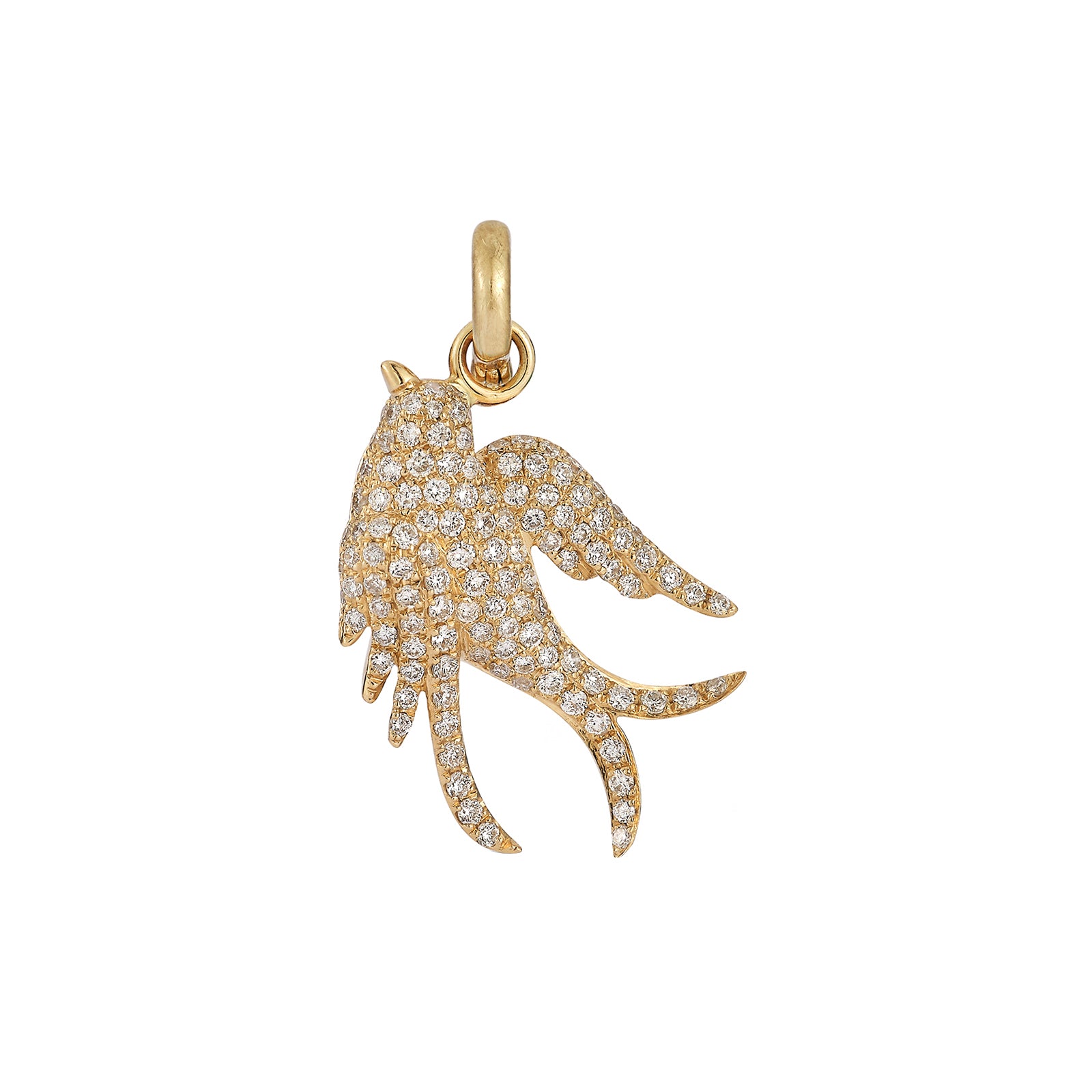 Storrow Sparrow Charm - Diamond, front view