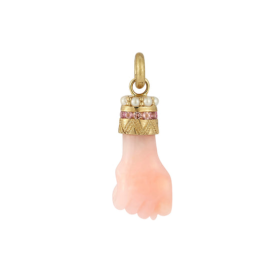Pink Opal & Green Tourmaline Figa Flossie Charm