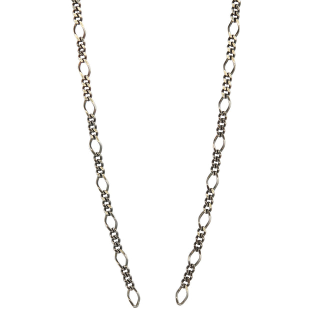 Jessie V E Blackened Unclasped Figaro Chain - Necklaces - Broken English Jewelry