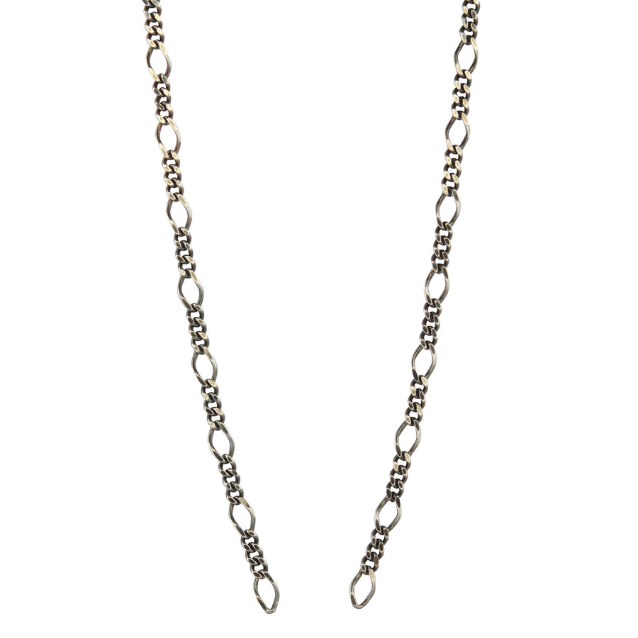 Jessie V E Blackened Unclasped Figaro Chain - Necklaces - Broken English Jewelry