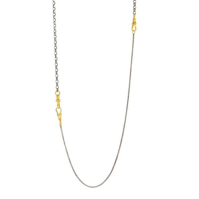 Jessie V E Blackened Belcher Chain - Necklaces - Broken English Jewelry