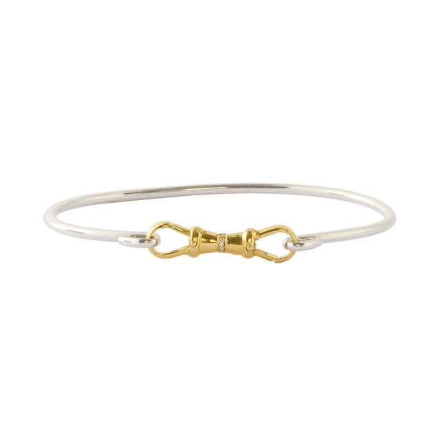 Jessie V E Double Albert Clip with Unclasped Bangle - Bracelets - Broken English Jewelry