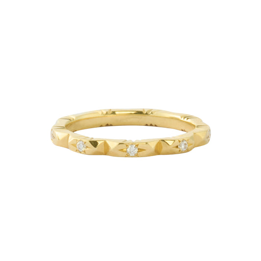Faceted Diamond Ring - Main Img