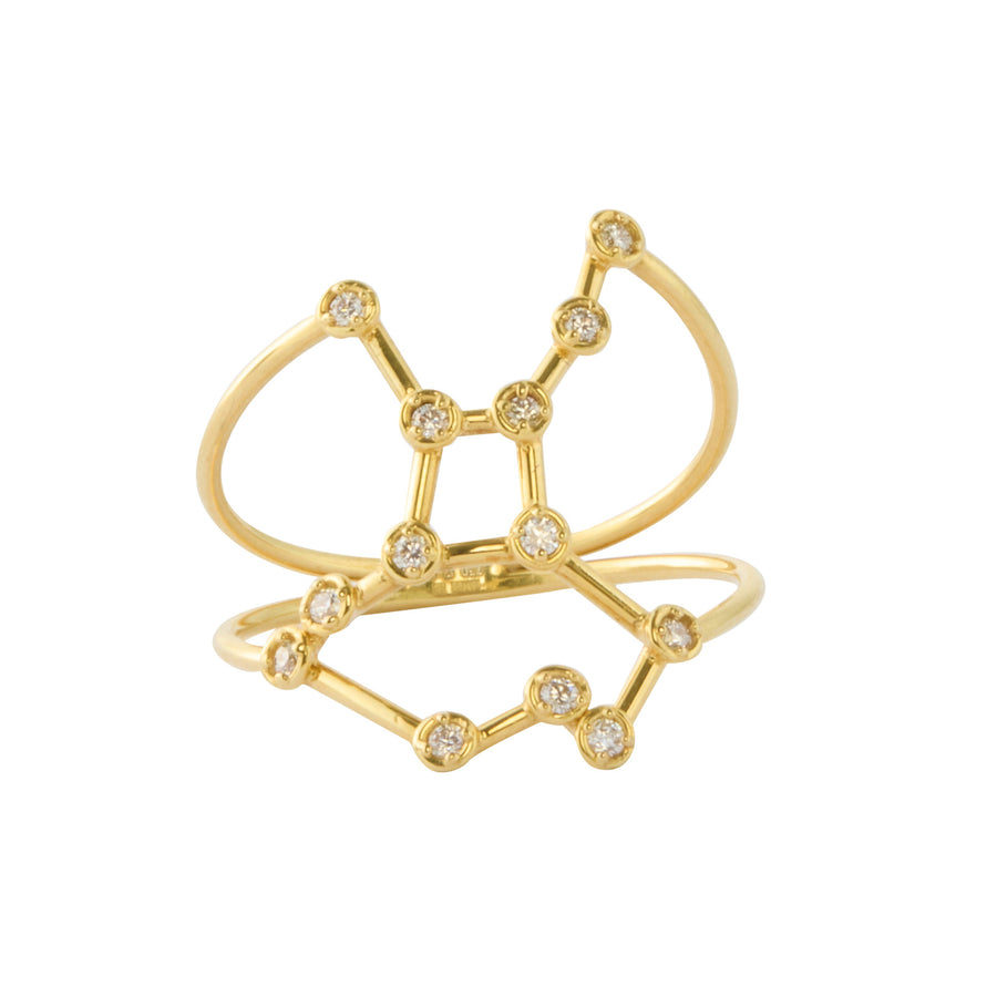 Jessie V E Virgo Constellation Ring - Yellow Gold - Rings - Broken English Jewelry
