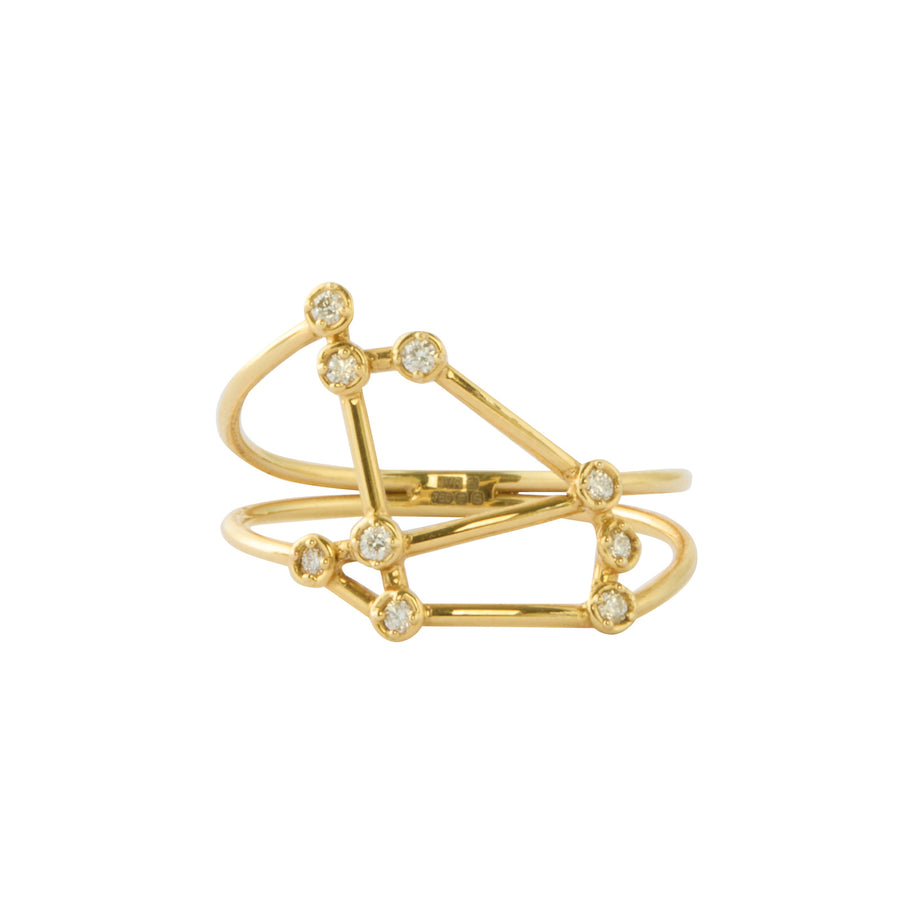 Jessie V E Aries Constellation Ring - Yellow Gold - Rings - Broken English Jewelry