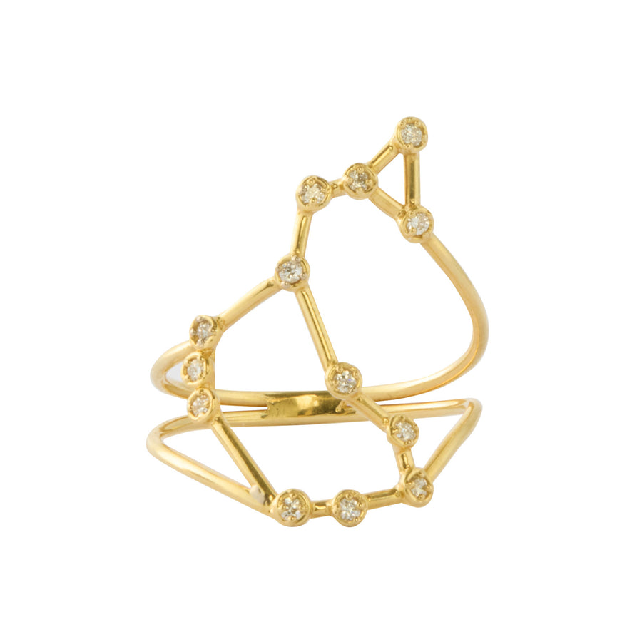 Jessie V E Scorpio Constellation - Yellow Gold - Rings - Broken English Jewelry