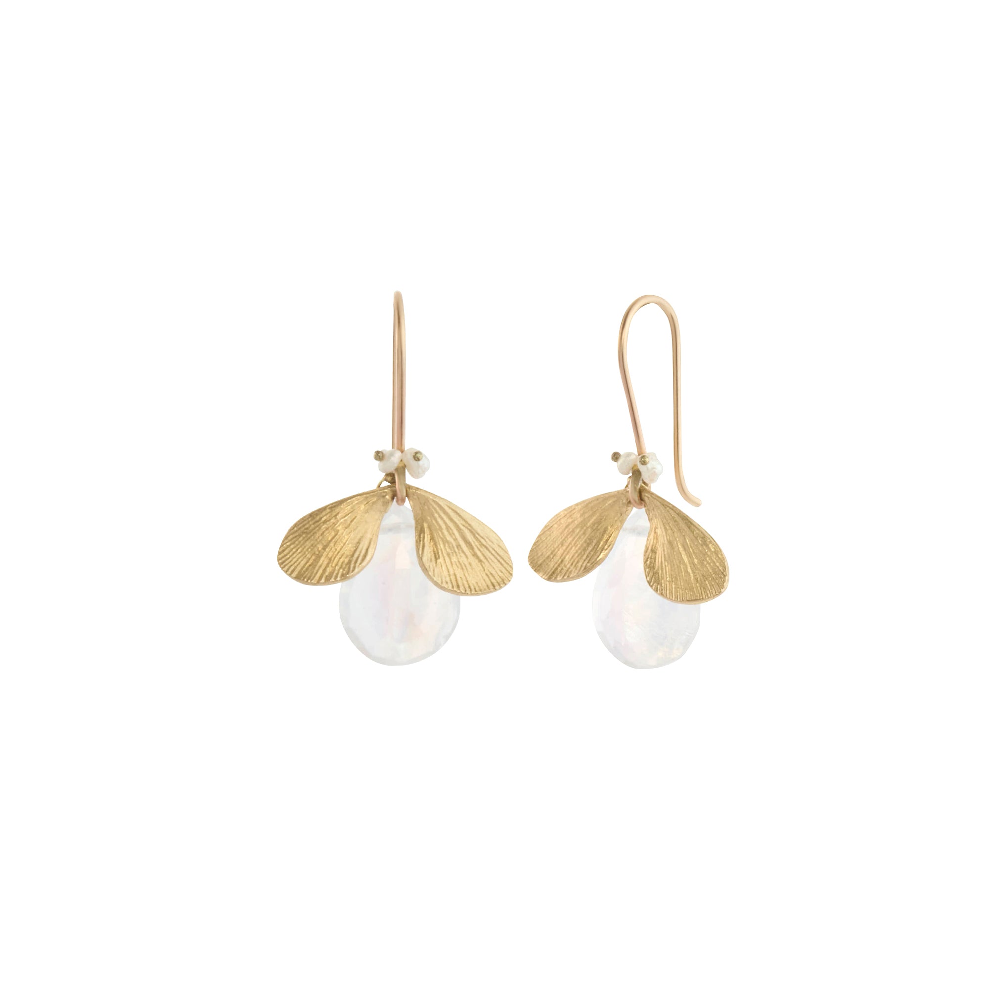 Rainbow Moonstone Bug Earrings