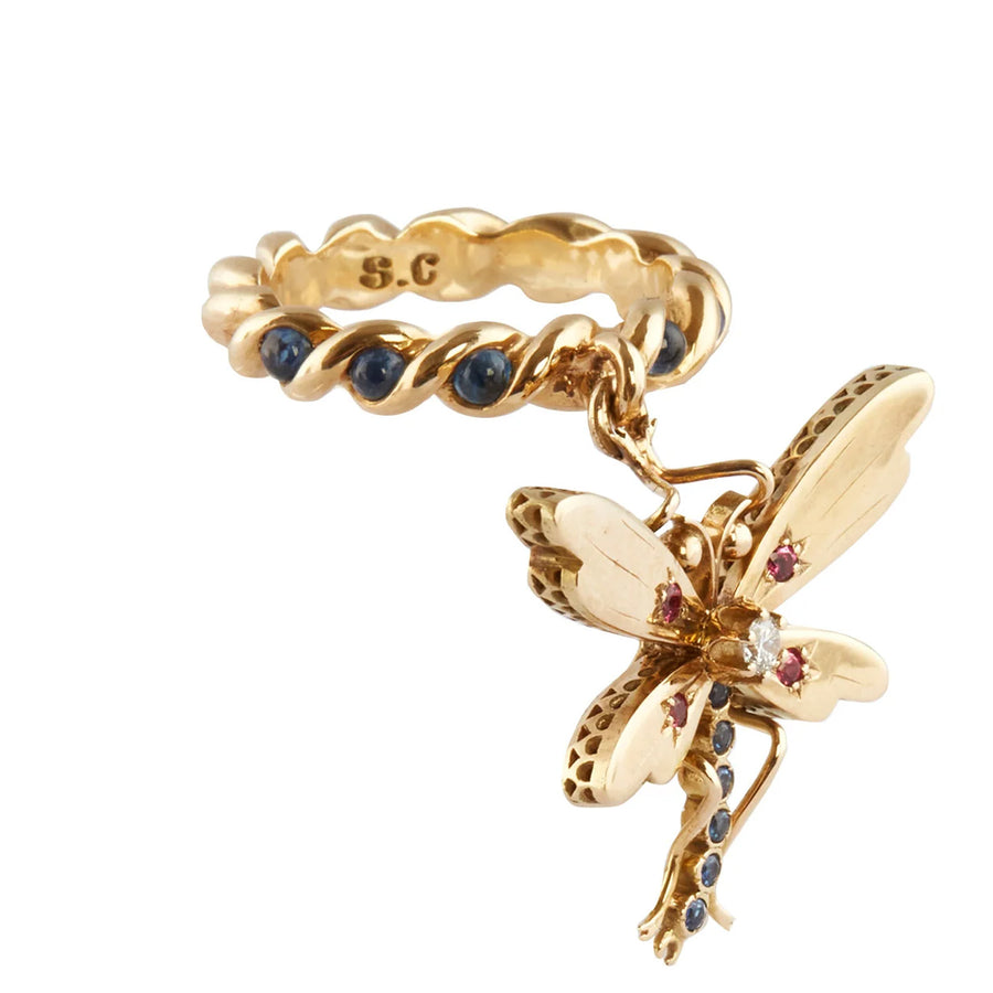 Sylvie Corbelin Jolie Demoiselle Dragonfly Ring - Rings - Broken English Jewelry side view