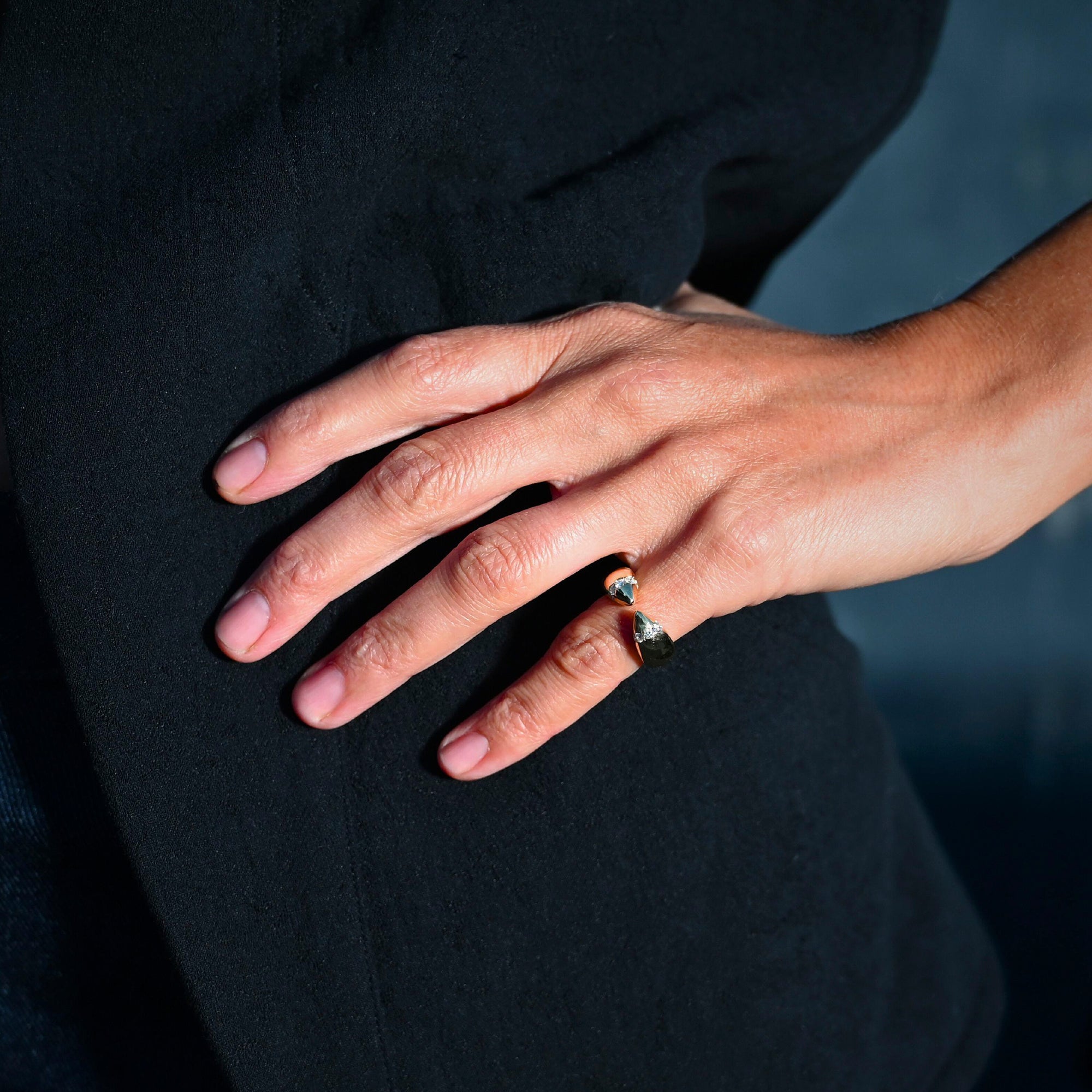 Diamond Contact Pave Ring