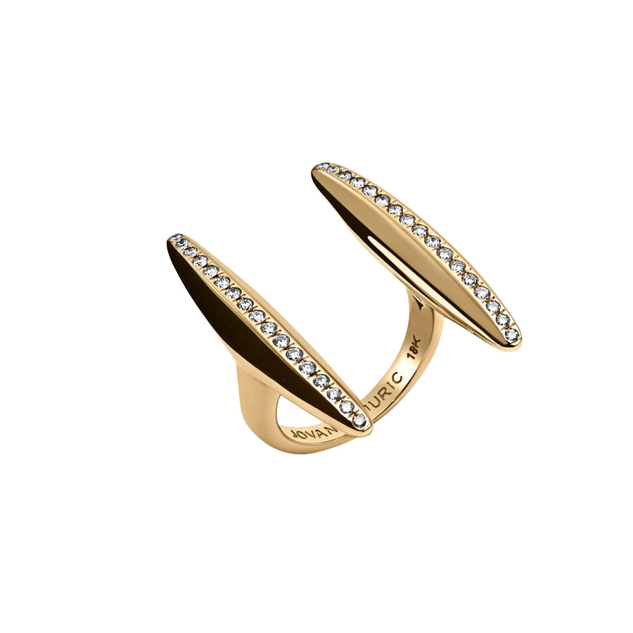 Diamond Crevice Pave Ring