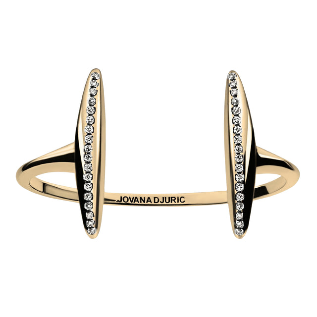 Diamond Crevice Pave Cuff