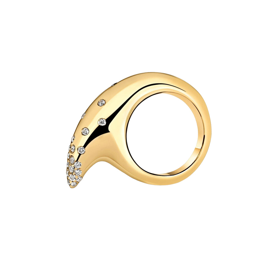 Diamond M Crescent Disperse Ring