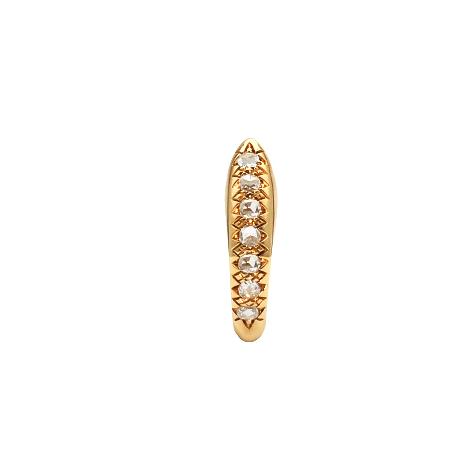 Diamond S Crescent Ring