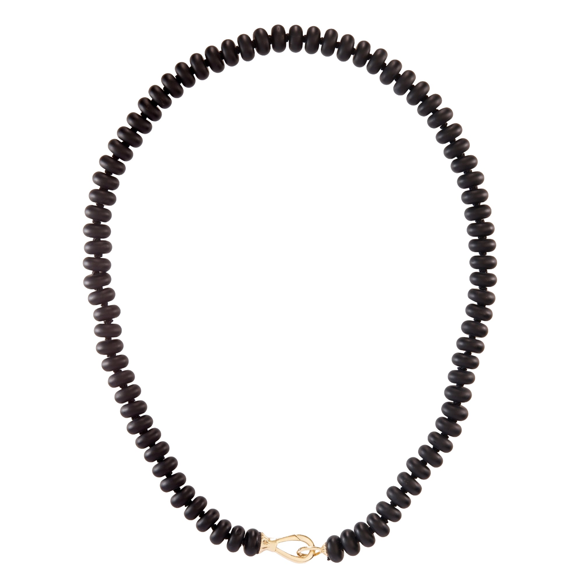Kate Collins - Black Onyx Rondelle Bead Necklace