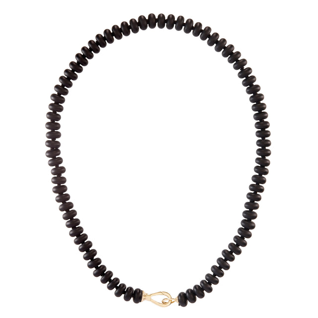 Kate Collins - Black Onyx Rondelle Bead Necklace