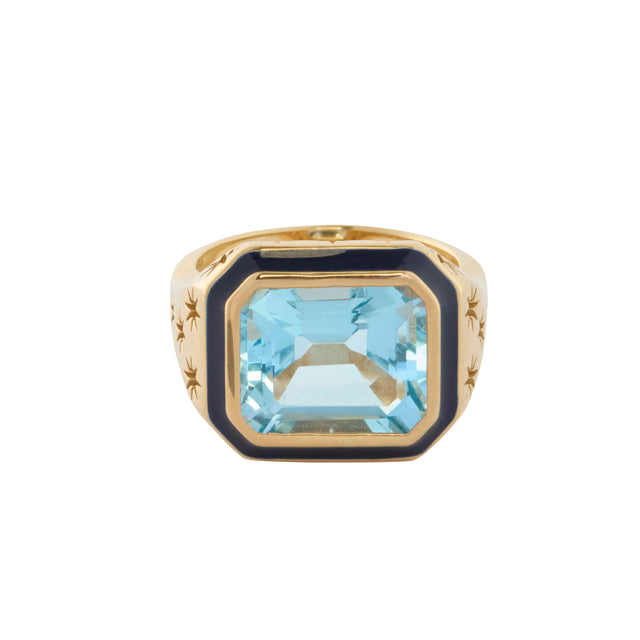 Blue Topaz Starlit Ring
