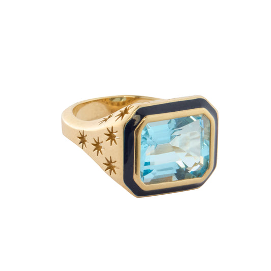 Blue Topaz Starlit Ring