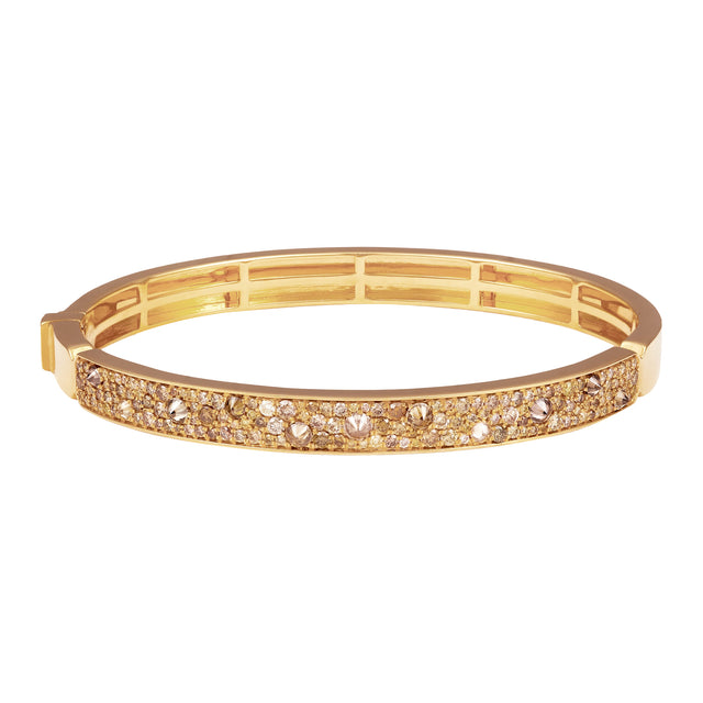 Fancy Color Reverse Diamond Pave Bangle