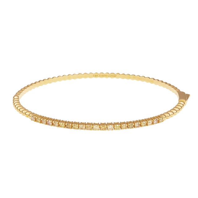 Fancy Color Diamond Pave Beaded Bangle