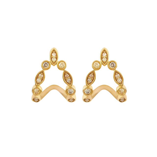 Fancy Color Diamond Petite Marquise Braid Earrings