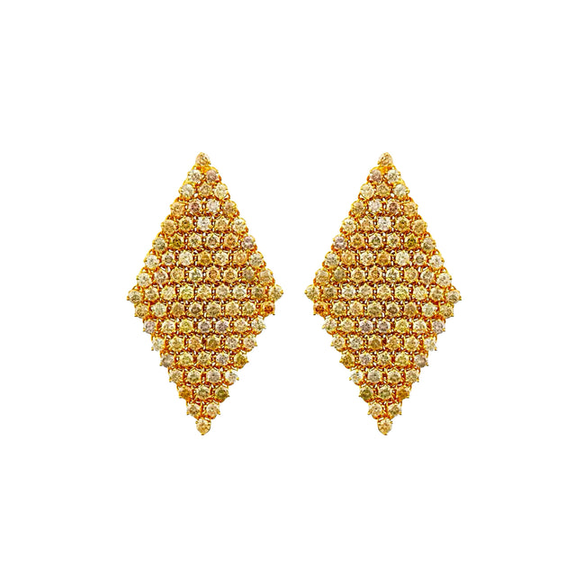 Khepri - Fancy Color Diamond Medium Mesh Earrings