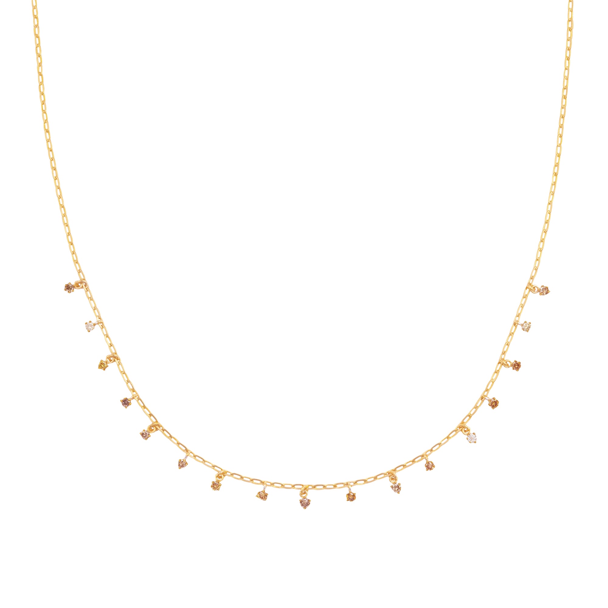 Fancy Color Dancing Drop Diamond Necklace