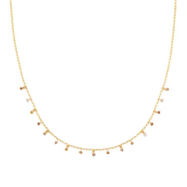 Fancy Color Dancing Drop Diamond Necklace