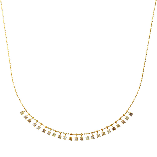 Khepri - Fancy Color Diamond Dancing Necklace