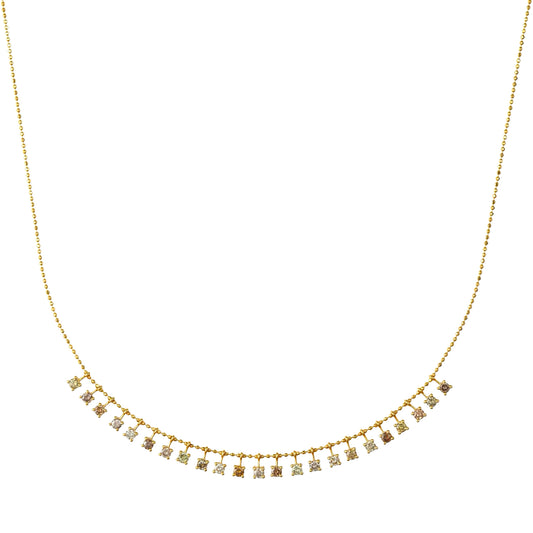 Fancy Color Diamond Dancing Necklace - Main Img