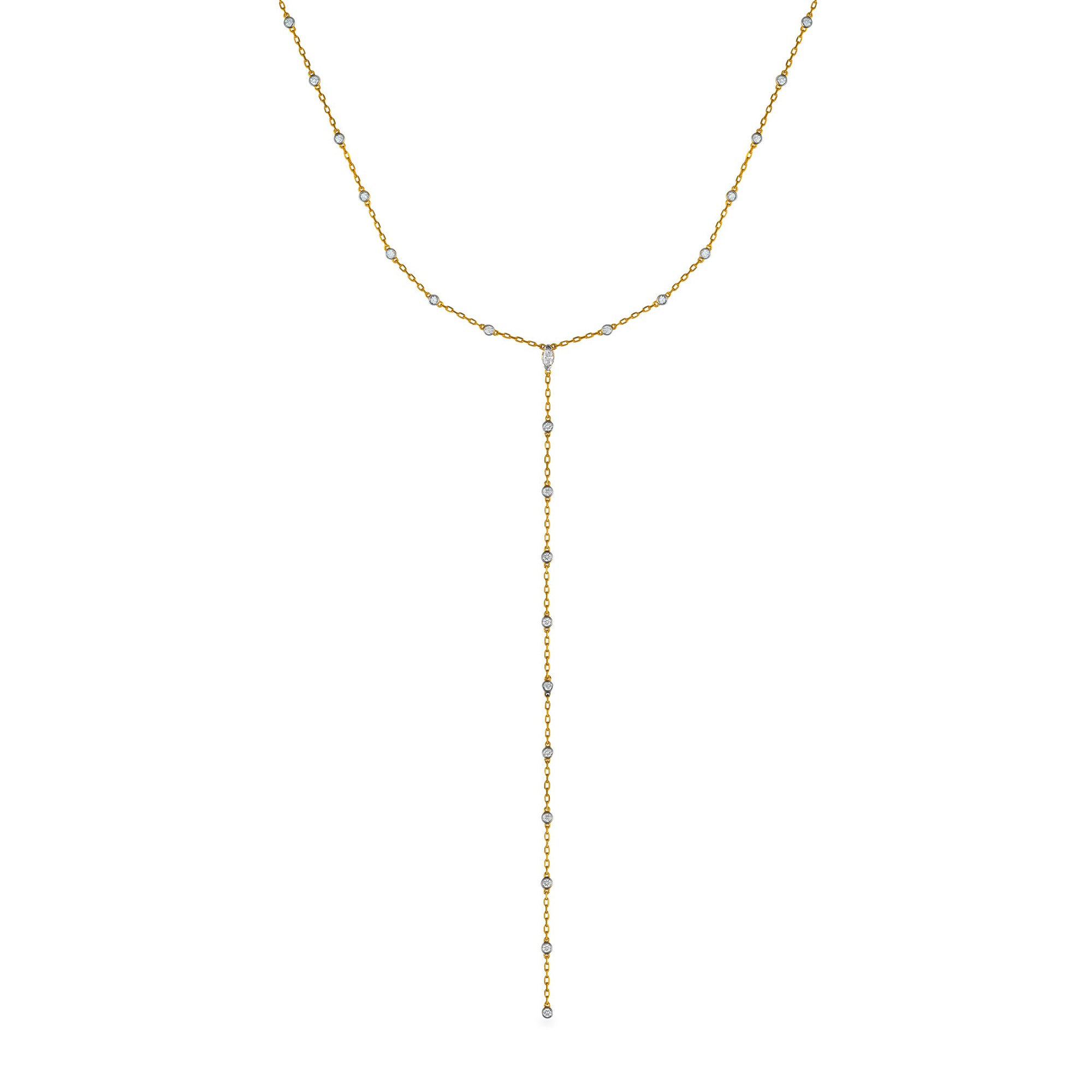 Adjustable Diamond Dancing Lariat Necklace