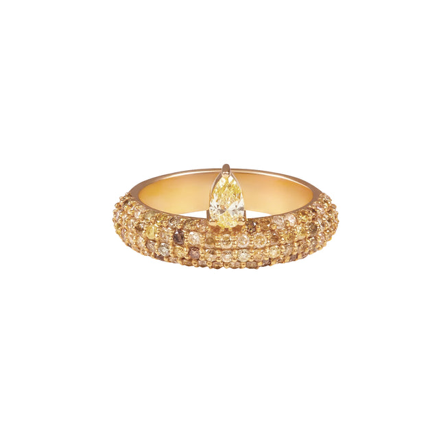 Fancy Pear Diamond Cleopatra Ring