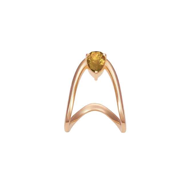 Petite Fancy Color Pear Diamond Fang Vanki Ring