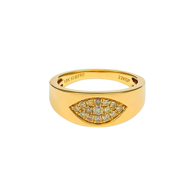 Khepri - Pave Fancy Color Diamond Marquise Pinky Ring