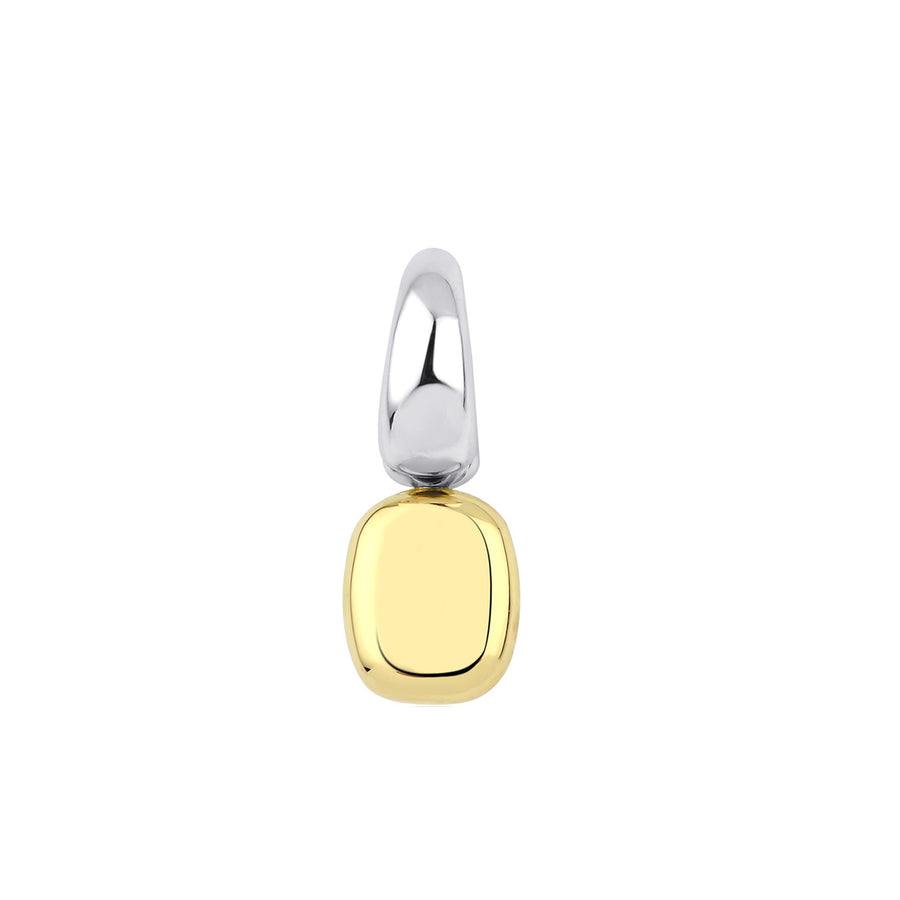 Kloto Two Tone Lock Earring - Earrings - Broken English Jewelry front view