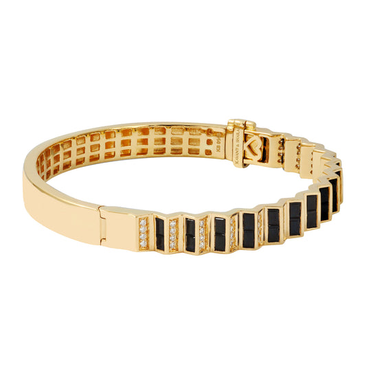 Black Sapphire and Diamond Agamo 1.0 Bangle
