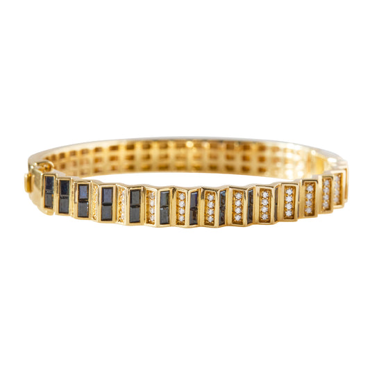Black Sapphire and Diamond Agamo 1.0 Bangle - Main Img